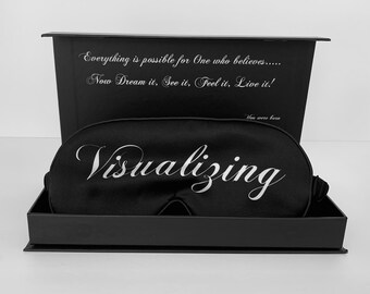 Luxurious Eye Mask for Visualizing, Meditation, Sleep and Travel. The Worlds First Visualizing Mulberry Silk Eye Mask With Gift Box.