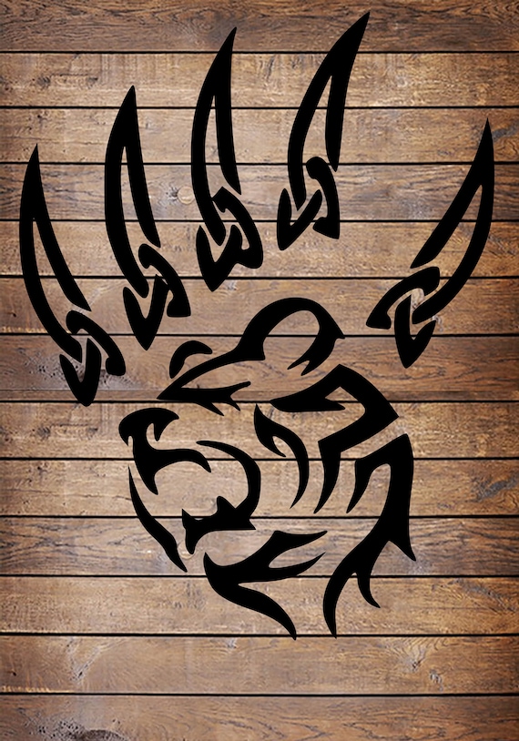 Bear Claw Tribal SVG/PNG Stencil Cricut Vinyl NFL Vector Design Cutting  File Cricut Cameo Decal Silhouette - Etsy