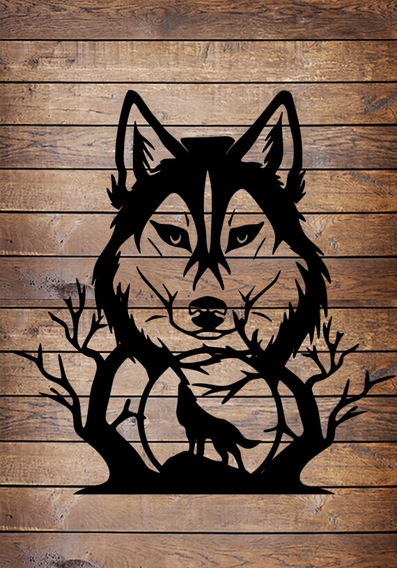 Wolf and Howling Wolf SVG/PNG Stencil Cricut Vinyl NFL Vector - Etsy