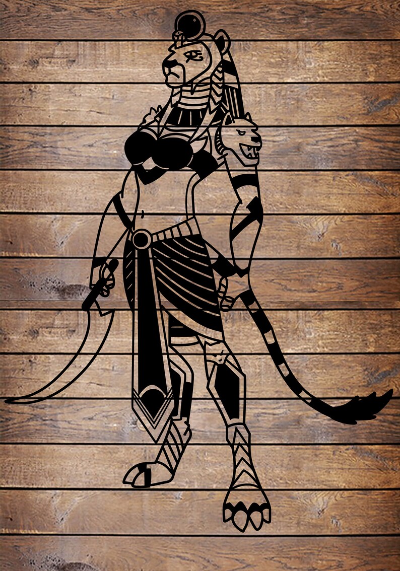 Ancient God Sekhmet SVG/PNG Cricut Vinyl NFL Vector Design Cutting File ...