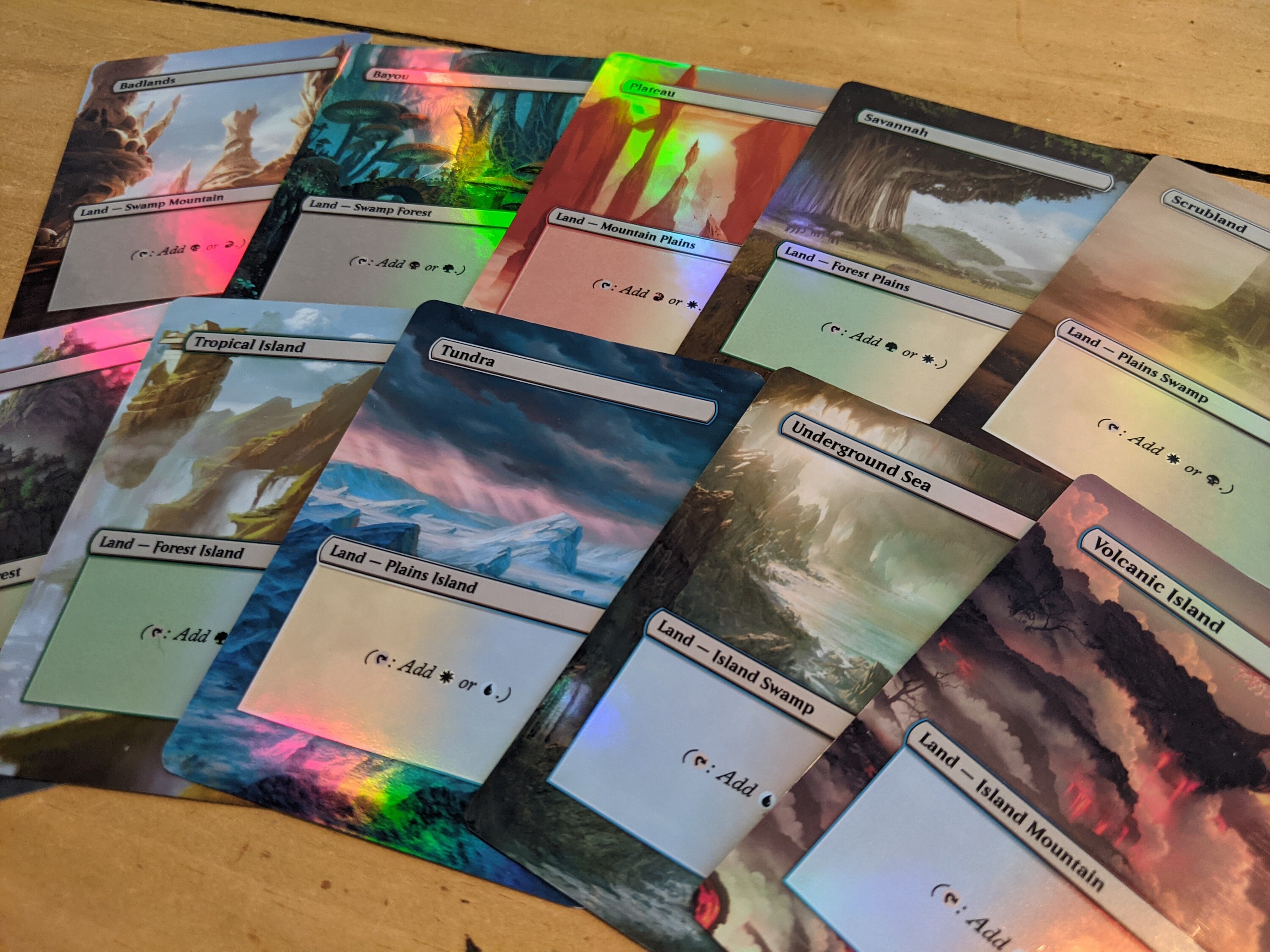 10 Foil Dual Lands Set Full Art MTG Proxy Etsy