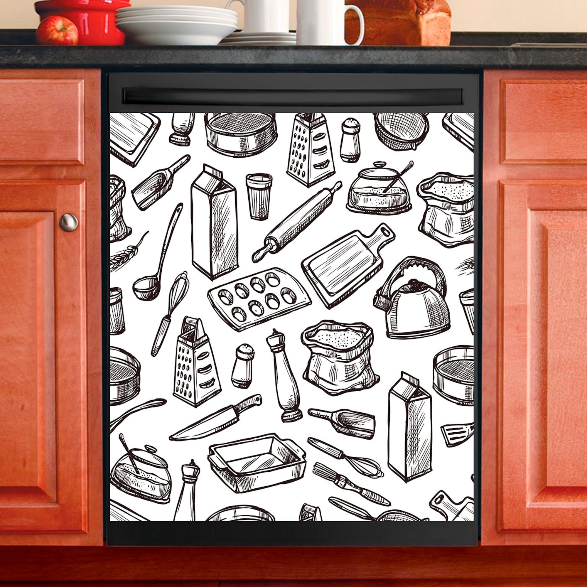 Cooking Icons Dish Washer Covers