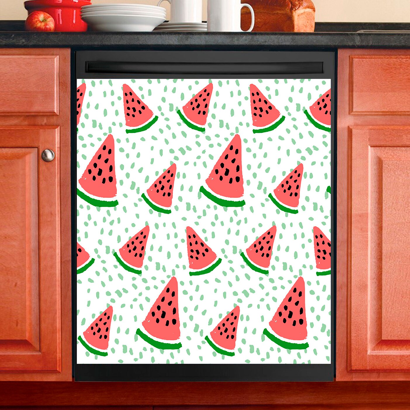 Décor de Cuisine Lave-Vaisselle Magnet Cover Watermelon Pattern