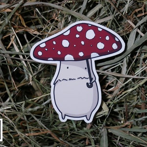 Paddestoel mannelijke vinyl sticker