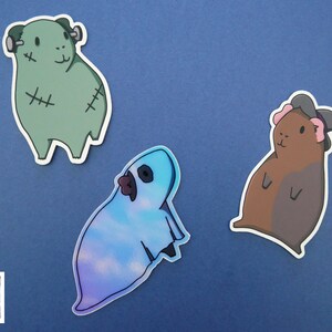 Halloween Meerschweinchen Vinyl/ holografischer Sticker