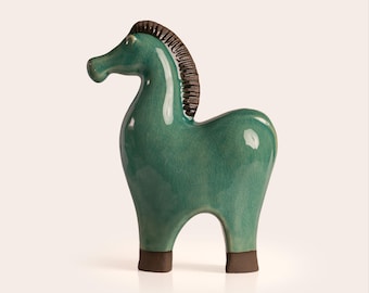 青磁の馬の置物 - 中国唐馬 - Etsy 日本