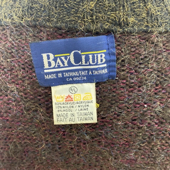 Vintage Hudson Bay 80s Wool Knit Long Textured Ca… - image 4