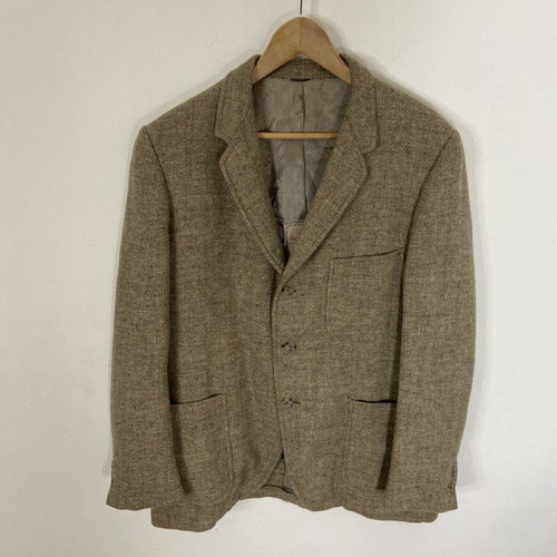 Vintage Harris Tweed Green Check Men 42 Blazer Sports Coat - Etsy
