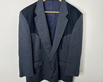 Circle S Uomo 48 (corto) Cappotto sportivo blazer western grigio blu
