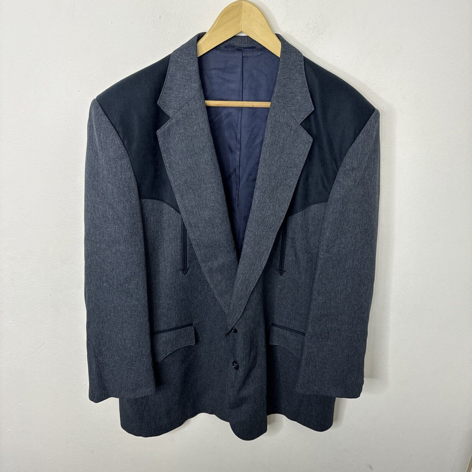 Circle S Men 48 short Gray Blue Western Blazer Sports Coat Cowboy Etsy Ireland