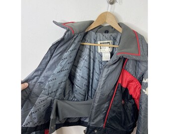 Vintage Yamaha Snowmobile Jacket Winter Racer Woman XL 80s
