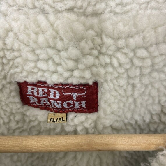 Vintage Red Ranch Men XL Sherpa Lined Denim Jean … - image 4