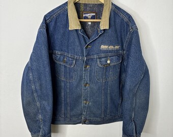 ジャケット・アウター Lee STORM RIDER DENIM JACKET LATE 1970s Vintage 70's Lee Storm Rider Denim Jacket W/ Cord Collar