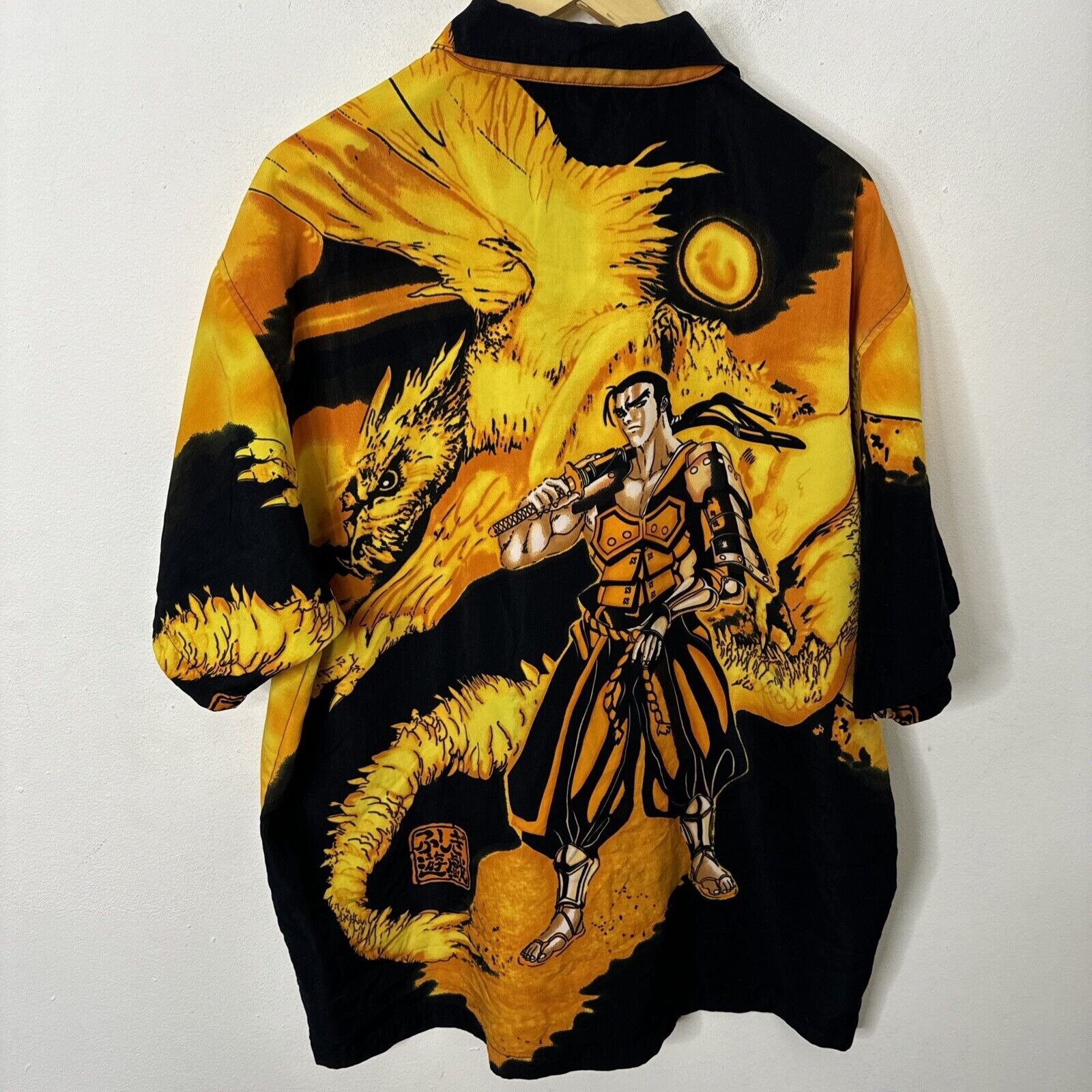 Vintage Exco Jeans Anime Shirt Men L Oversize Samurai Manga Vintage Exco Jeans Anime Shirt Men L Oversize Samurai Manga