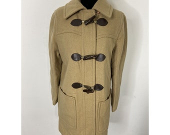 Vintage Simpsons Borg Sherpa Lined Woman 10 M Wool Duffle Coat Toggle Canada
