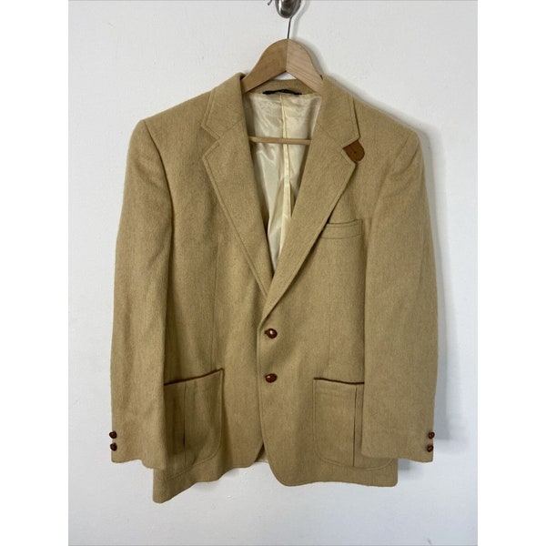 Vintage Country Squire Men 42R 70s  Sports Coat Blazer 100% Camel Hair