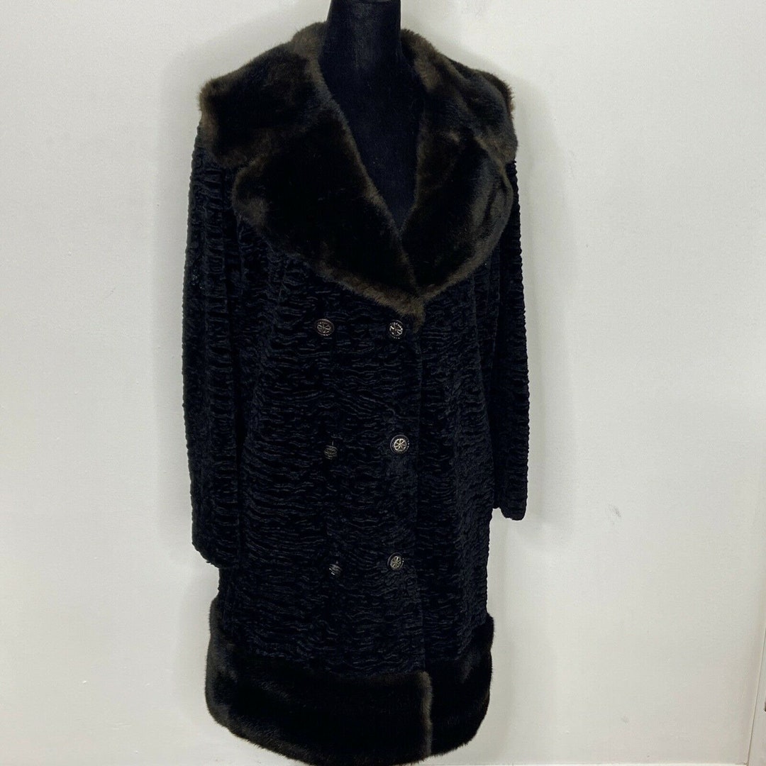 Sterling of Winnipeg Faux Curly Persian Lamb Fur Woman L Coat Etsy