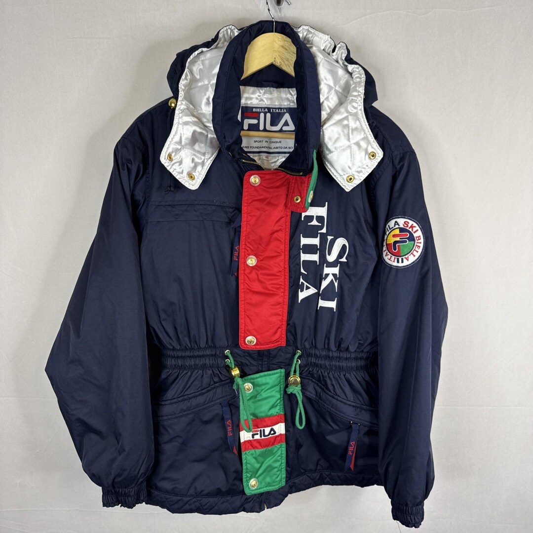 Vintage 90s Fila Ski Team Italia Jacket Womens 100 M/L Navy