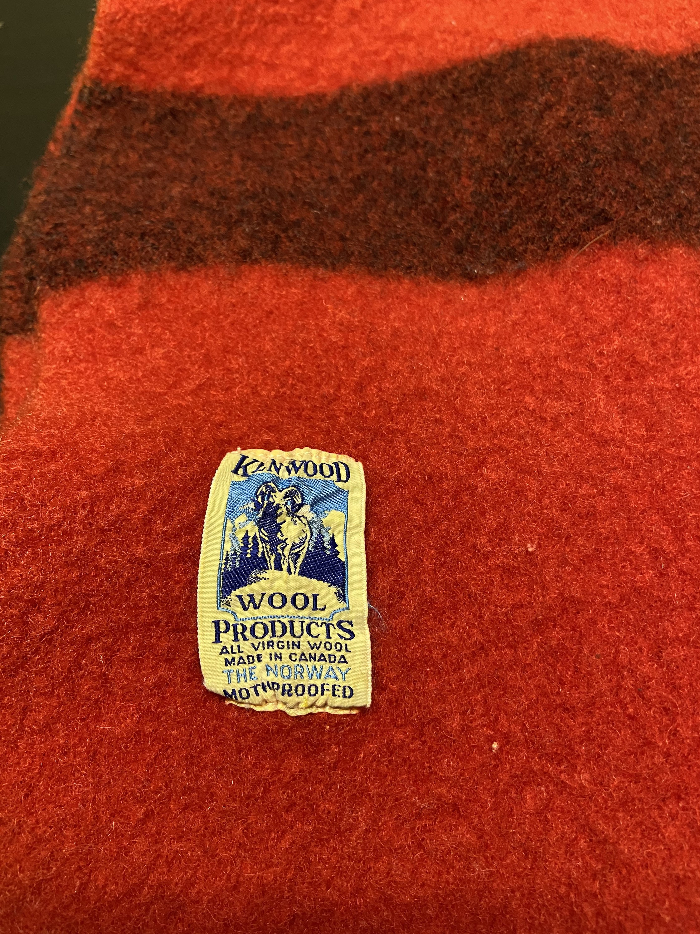 Vintage Kenwood Virgin Wool The Norway Striped Red Camp Etsy