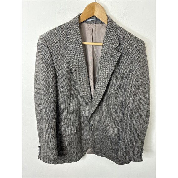Harris Tweed Men 40S Short Wool Sports Coat Blazer Scottish Gray Etsy Ireland