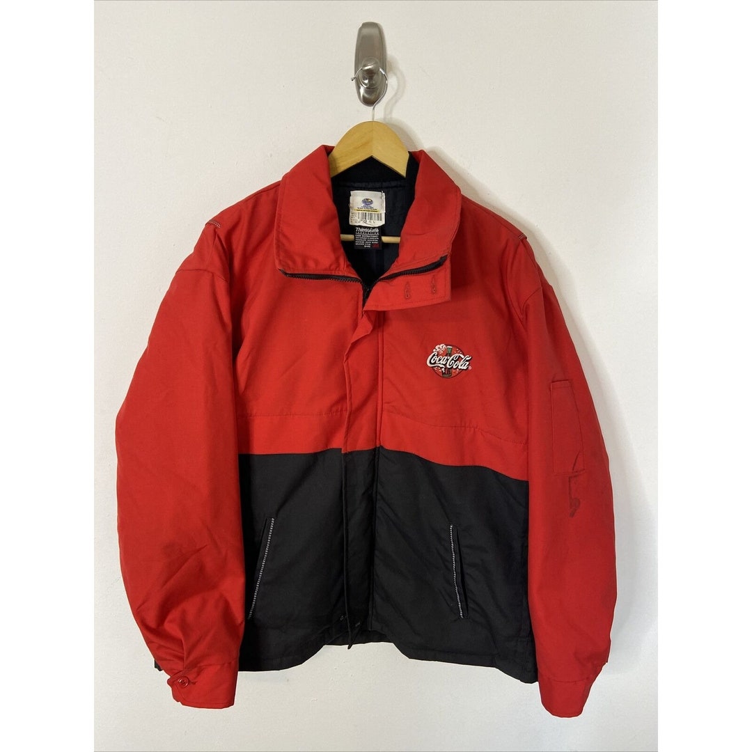 Vintage Coca Cola Coke Rep Men XL Tall Insulated Winter Coat Etsy