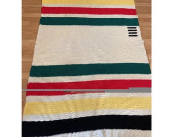 Hundson Bay Styled 4 Pointe Afghan Custom Made 50X75 In