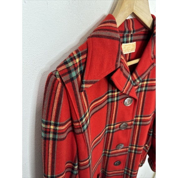 Vintage 50s 60s Pendleton 49er Shirt Jacket Red P… - image 5