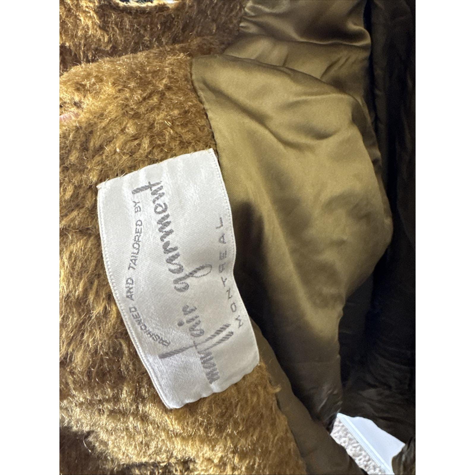 Vintage 1960s Mayfair Garment Montreal Bouclé Wool Coat Brown XL