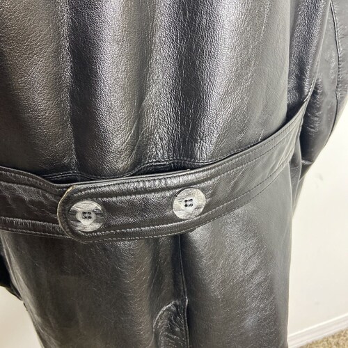 Vintage Rice Sportswear 70s Penny Lane Cabretta Leather Coat shops Black Woman 40 Fur