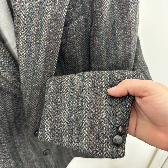 Veste Harris Tweed Homme – Blazer Country Hacking – Gris – Taille 42 – UK