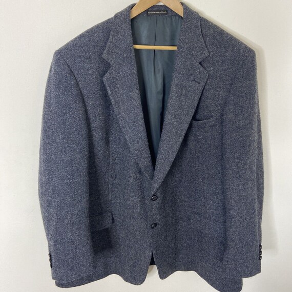 Harris Tweed Moores Men 52L Tall Wool Gray Blue Sports Coat - Etsy