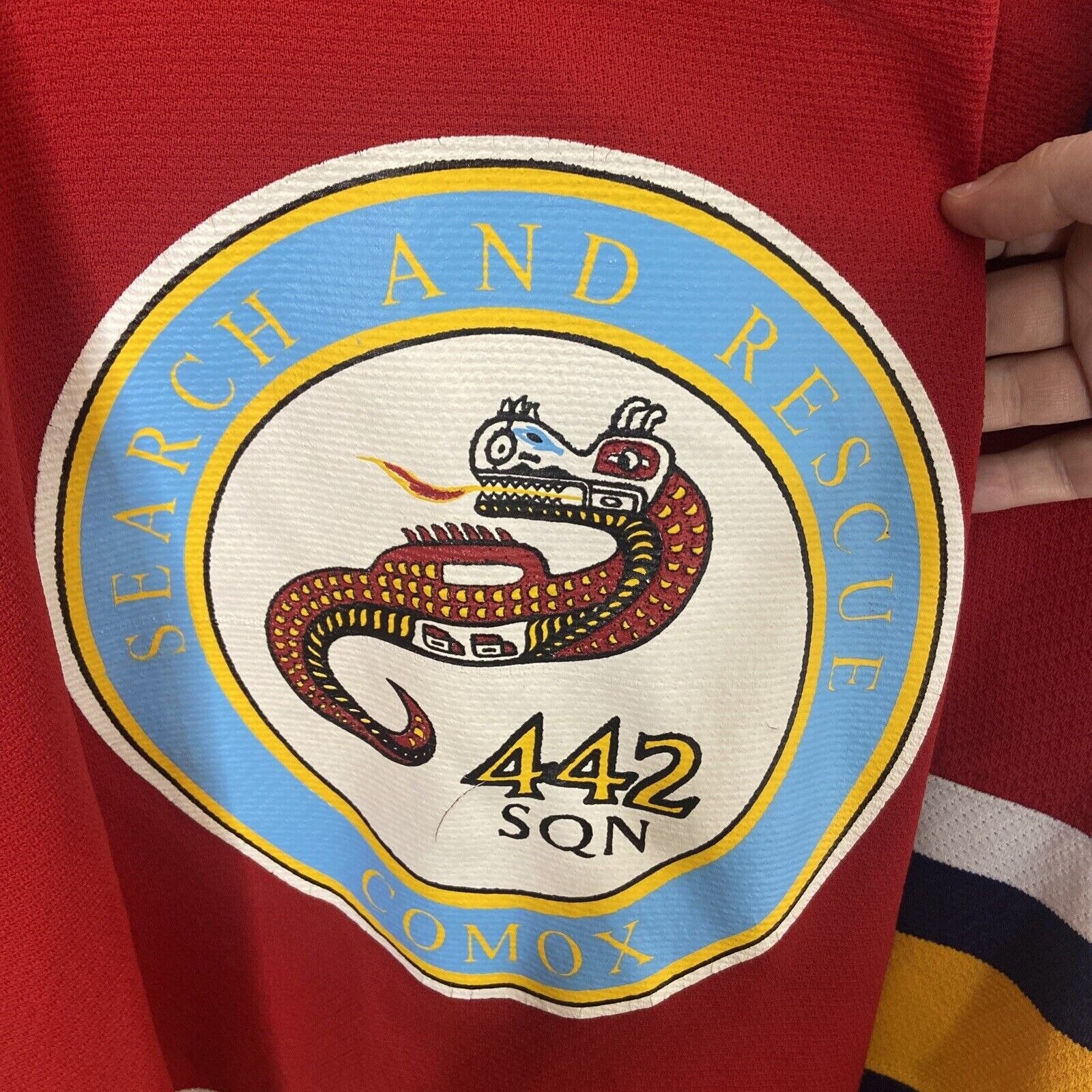 MapleNookStoreUS Vintage Comox Sqn 442 Search Rescue Hockey Jersey XL Royal Canadian Airforce