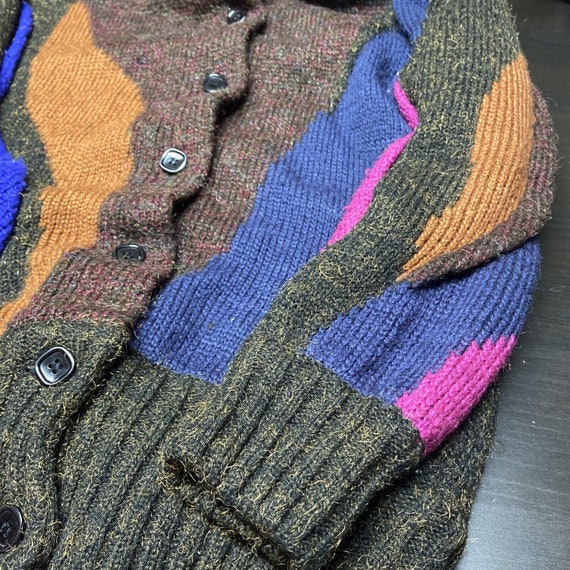 Vintage Hudson Bay 80s Wool Knit Long Textured Ca… - image 3