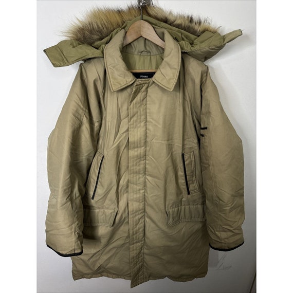 Vintage Sears 70s 80s Down Men 46 XL Parka Long Beige Tan Fur Trim Hood Winter Etsy