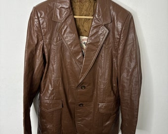Veste De Sport En Tweed Marron Johnny Carson - Taille 42 - Coupe Classique - Occasion Très Bon état