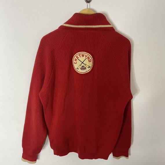 Vintage Marv Holland Men L Curling Patch Knit Car… - image 2