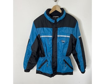 Edco Racing Motorsport Vintage Blaue Jacke Herren M Ski Snowboard Schneemobile 80er