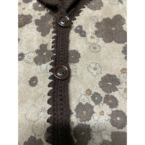 Vintage High Fashion Leather Floral Western Knit … - image 7