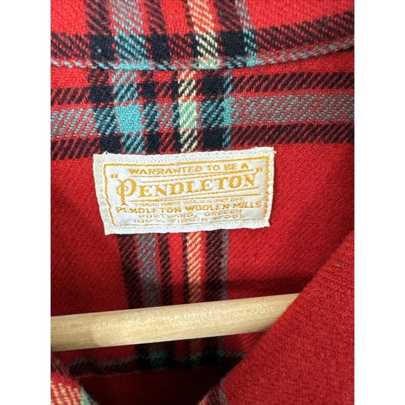Vintage 50s 60s Pendleton 49er Shirt Jacket Red P… - image 4