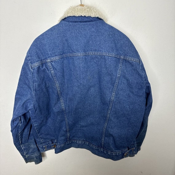 Vintage 80s Wrangler Denim Sherpa Lined Western T… - image 6