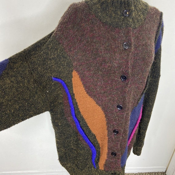 Vintage Hudson Bay 80s Wool Knit Long Textured Ca… - image 5