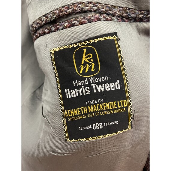 Harris Tweed Kenneth Mackenzie Wool Men 42 Red Br… - image 7