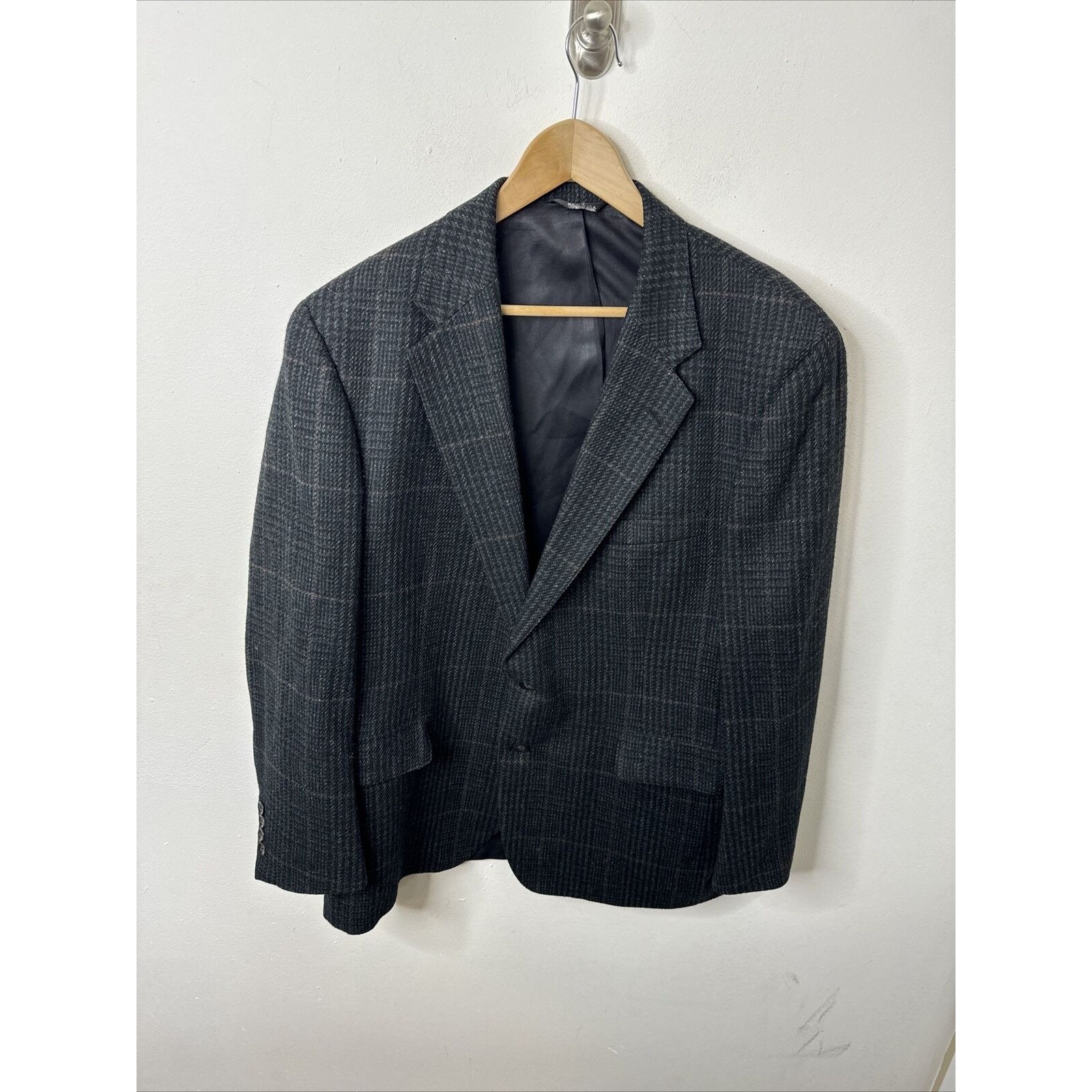 Vintage Chaps Ralph Lauren Men 42 Wool Blazer Sports Coat Black