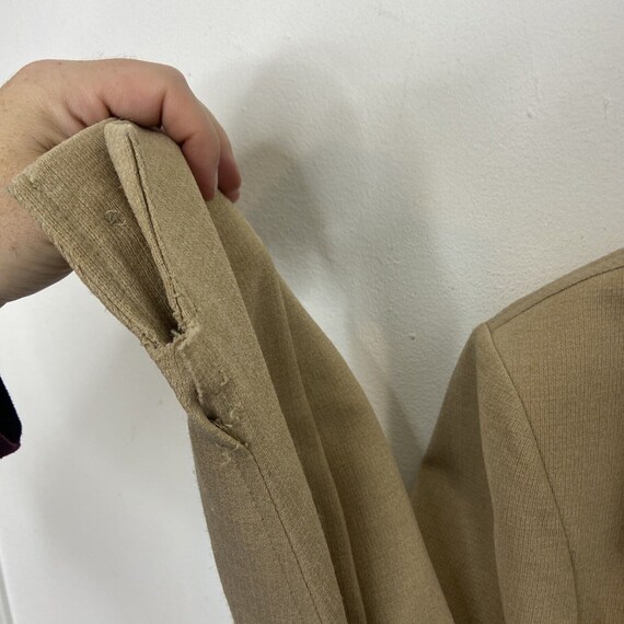 Vintage 70s Jacket Blazer Beige Polyester Men 44 … - image 4