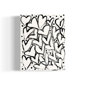 Peinture abstraite, peinture originale, images peintes à la main, peintures minimalistes, art moderne, images acryliques sur toile, abstrait, amour, coeurs