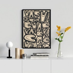 Abstrait, Milieu du siècle, Images acryliques sur toile, Art moderne, Peinture abstraite, Peinture originale, Images minimalistes, Images peintes à la main,