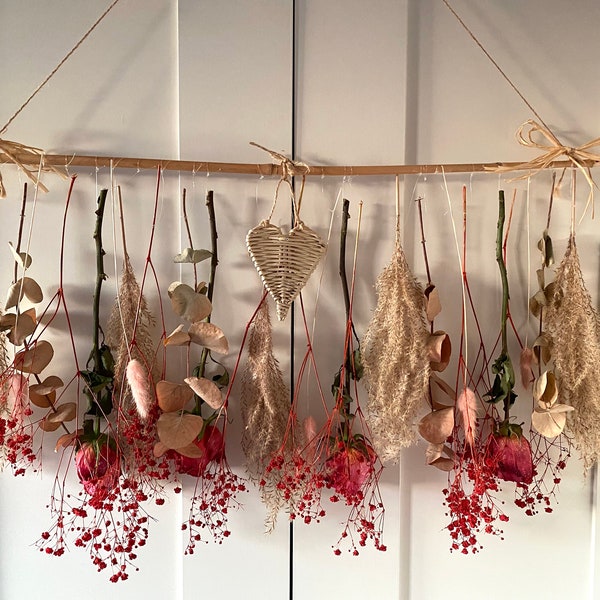 Dekoast, wall decoration, wall hanging, window decoration for hanging, spring decoration, country house decoration, boho decoration, window decoration, door decoration, dried flower decoration