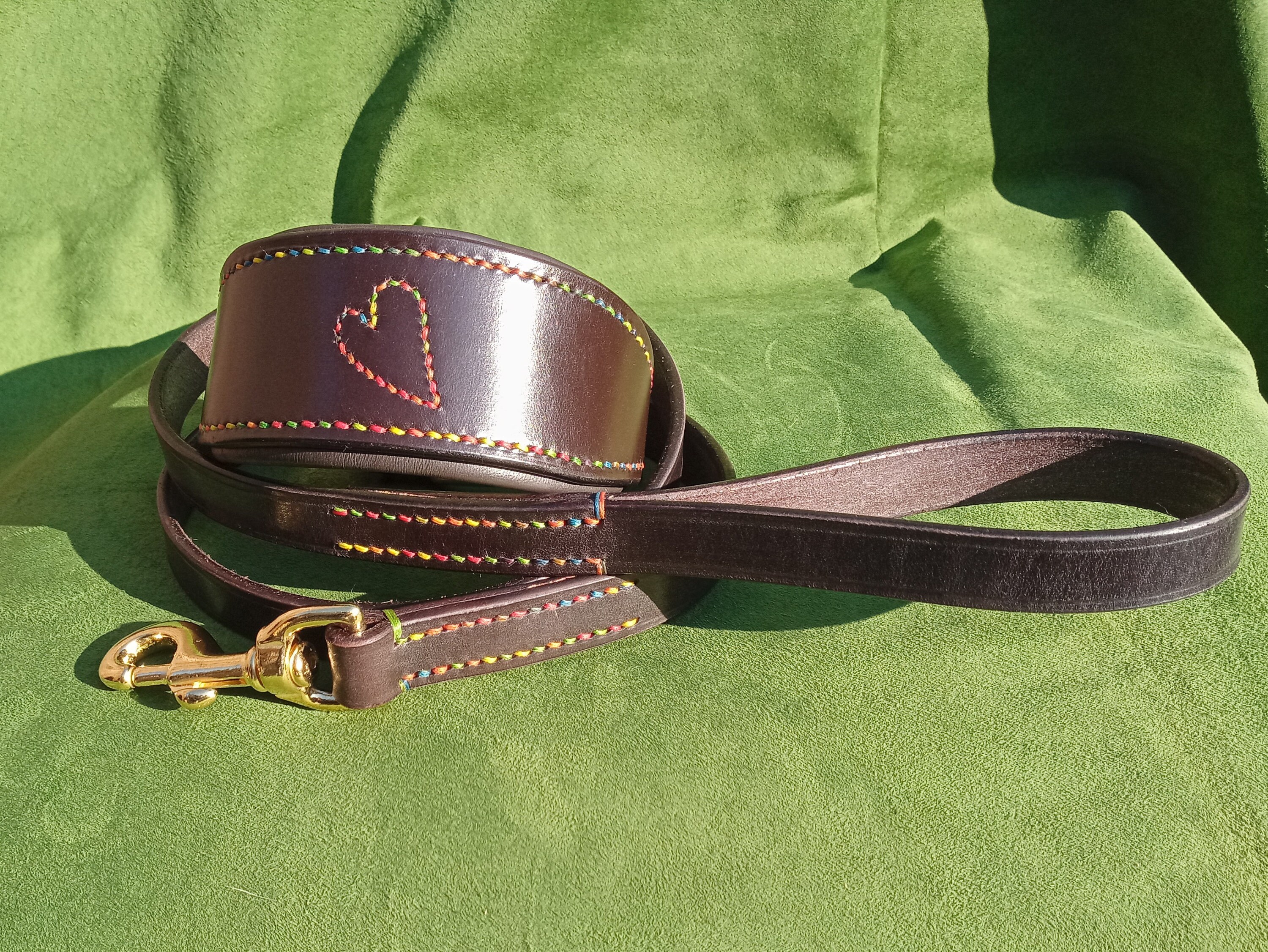 Luxury Handmade Leather Greyhound Collar and Lead Set Etsy UK