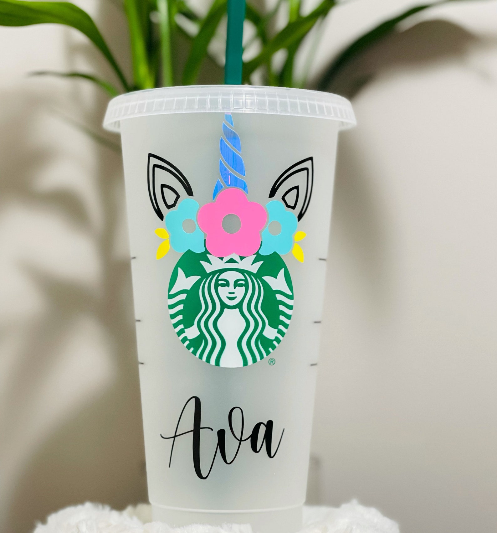 Unicorn Cup Kids Starbucks Cup Unicorn Starbucks Cup Etsy UK