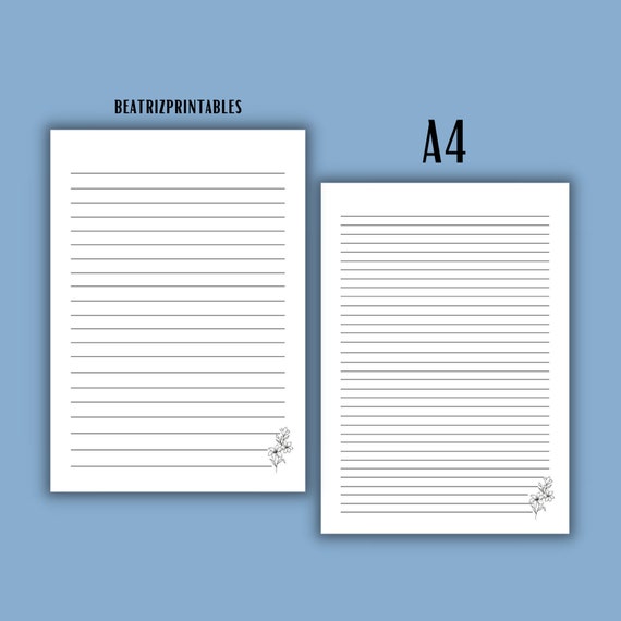 single printable lined paper college ruled paper digital etsy